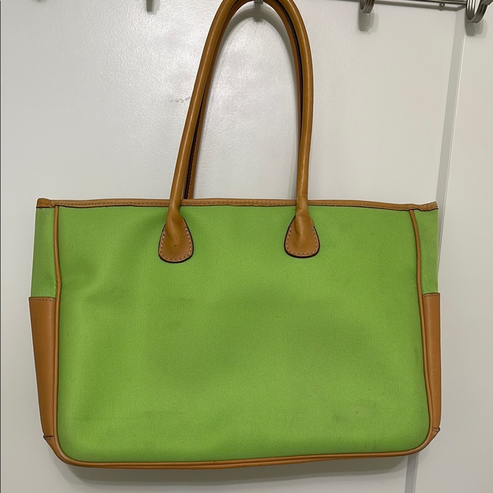 Mulholland canvas & leather preppy tote